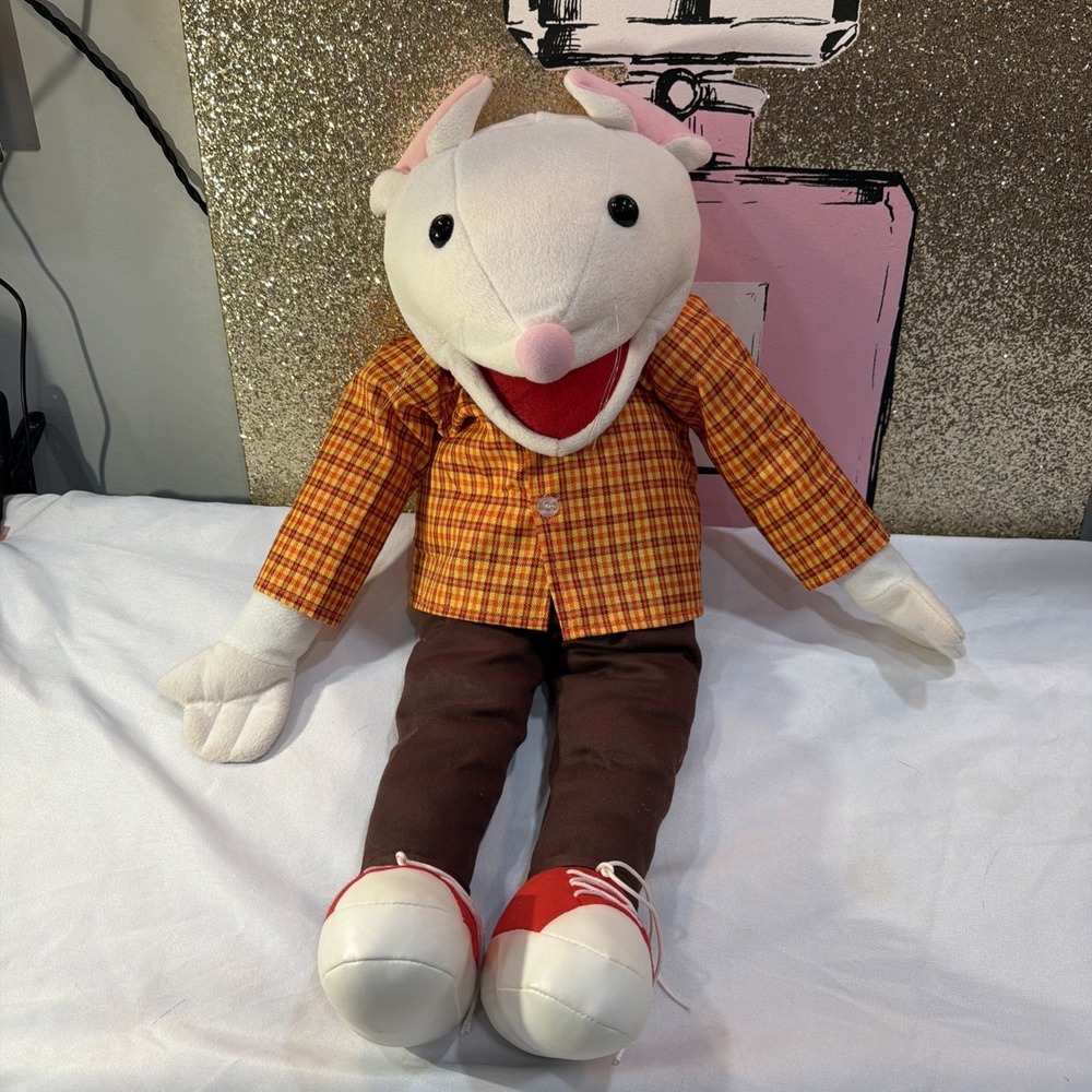 Silly‎ Puppets Mouse With Sneakers Hand Puppet Doll Plush 14 So Cute Classroom